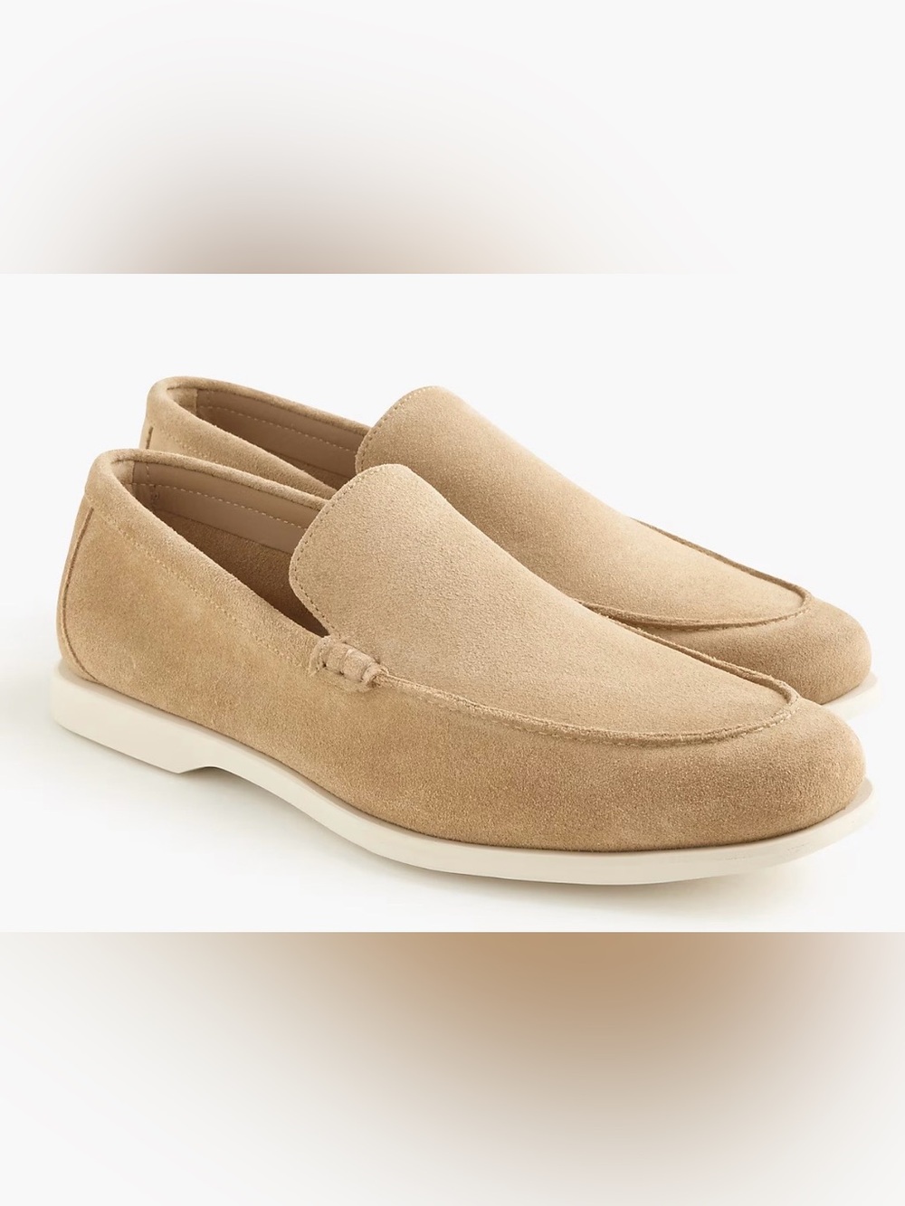 J. Crew NWT Men's Light Tan Suede Slip-On Loafers